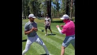 Canelo Alvarez & Steph Curry sparring