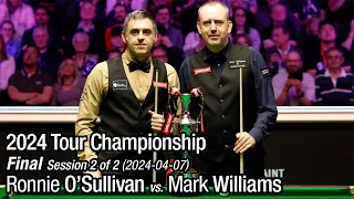 2024 Tour Championship Final: Ronnie O'Sullivan vs. Mark Williams (Full Match 2/2)