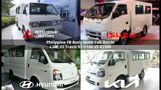 Philippine FB Body Multi-cab Battle L300 FB VS Traviz FB VS H-100 FB VS K2500 FB Comparison