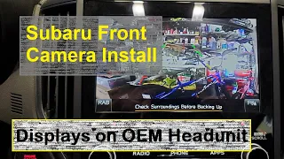 Subaru Front Camera Install on OEM screen - 2013 BRZ (works for all models) - Subaru FRAC Adapter