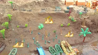 Beach:plastic army men #stopmotion war (#toysoldiers )