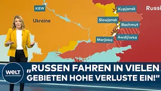 PUTINS KRIEG: "Russen fahren in vielen Gebieten hohe Verluste ein!" Heftige Kämpfe an der Front