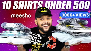 10 BEST CASUAL SHIRTS UNDER 500 FOR MEN on MEESHO 🔥 Biggest Shirt Haul Review 2023 | ONE CHANCE