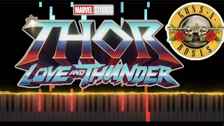 Thor: Love and Thunder - Trailer (Sweet Child O Mine) (Piano Cover 🎹)