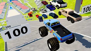 Which Car Can Jump The Longest ? - BeamNG Drive