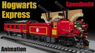 LEGO 76405 Hogwarts Express Speedbuild | 76405 LEGO Harry Potter | Blender Geometry Nodes Animation