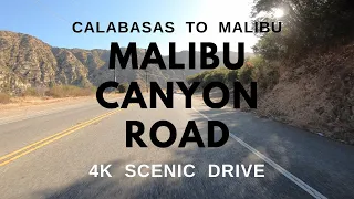 Malibu Canyon Road (Sunny☀️) 4K Drive 🚘 to Pacific Coast Highway, Malibu⛱