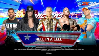 Cody Rhodes VS The Rock VS Undertaker Vs Jhon Cena VS jey Uso WWE Hell In a Cell Match..