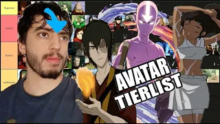 Mis personajes favoritos de AVATAR la leyenda de Aang (tierlist) | especial 20 mil subscriptores