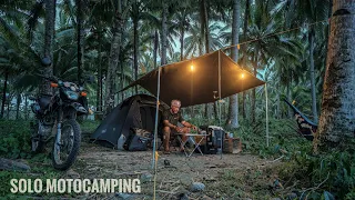 SOLO MOTOCAMPING, MARIHATAG, SURIGAO DEL SUR BEACH, SILENT VLOG, RELAXING /FIRE MAPLE /OUTIN