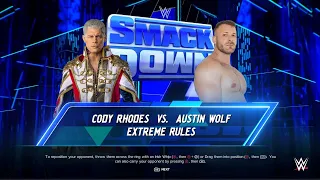 🤗WWE 2k24 ❤️CODY RHODES VS. AUSTIN WOLFEXTREME RULES