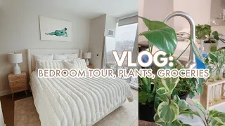 VLOG: Bedroom Tour, Repotting Plants, Groceries + MORE