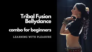 Tribal Fusion Bellydance combo for beginners - smooth VS locks! | Трайбл Фьюжн связка для начинающих