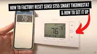 How To Reset Sensi Smart Thermostat ST 55 & Set It Up