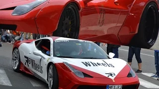 458 Liberty Walk vs 458 Speciale w/Fi Exhaust ACCELERATION DOWNSHIFT