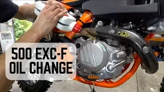 KTM 500 EXC-F oil change