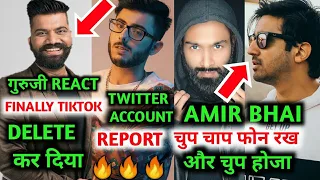 Technical gurujii react on carry minati Mumbiker nikhil reply to amir siddiqui  YOUTUBE VS TIKTOKERS