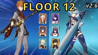 International Team & C0 Eula Raiden | Genshin Impact 2.6 Spiral Abyss Floor 12