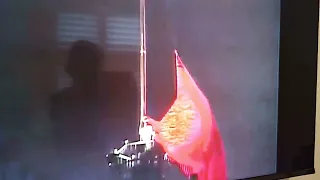 USSR flag being lowered