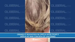 Criança é resgatada na Grécia após ficar à deriva no mar com boia de unicórnio