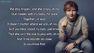 Ed Sheeran - Cross Me (feat. Chance The Rapper & PnB Rock) [ Lyric Video]