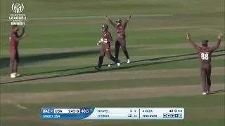 HIGHLIGHTS: Thrilling finish as USA get past UAE by just 1 Wicket