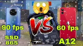 POCO X3 PRO VS IPHONE 11 😱 PUBG TDM TEST🔥 | ANDROID 90 FPS vs IOS 60 FPS | Pubg Mobile