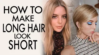 Short Hair Tutorial Time Lapse - How To Make Long Hair Look Short - Faux Short Hair