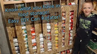 Easy DIY Can Rotator for Food Storage. Always know what you have!