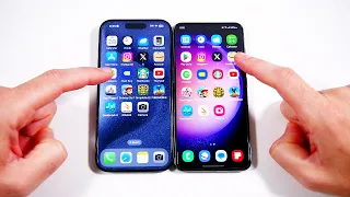 iPhone 15 Pro vs Galaxy S23 Speed Test (One UI 6)