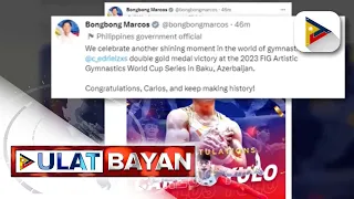 PBBM, pinuri si Carlos Yulo para sa double gold medal victory sa 2023 FIG Artistic Gymnastics...