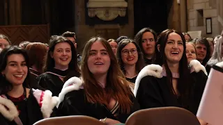 Opera star Sir Thomas Allen bows out as Durham University chancellor with his final congregation.