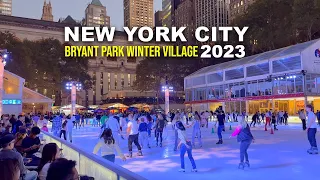 New York City Bryant Park Winter Village 2023 Opening Day Walking Tour ✨ Holidays in New York City ✨