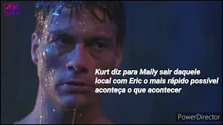 Kickboxer 2 cena deletada da segunda luta entre Kurt Sloan e Tong po e como Kurt Eric Maily morrem.