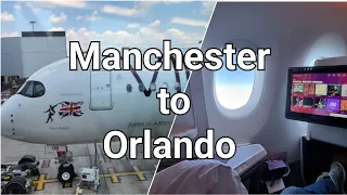 Manchester Airport T2 To Orlando International Airport - Virgin Atlantic A350-1000 V-BOB. June 2023.