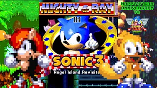 Mighty & Ray in Sonic 3 A.I.R Mod Showcase (Sonic Mania Plus 4 Year Anniversary)