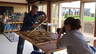 Making of my sculpture River Bed 2017