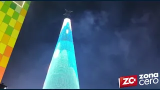 3, 2, 1 y Santiago encendió en Barranquilla el árbol de navidad  más grande de Colombia.