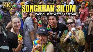 Bangkok Songkran 2024 in Silom road | Maha Songkran world water festival