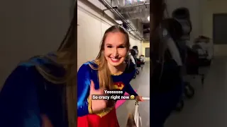 So crazy right now 🤩 supergirl in NBA Halftimeshows 😳 #bike #shorts