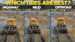 Best Tires in SnowRunner - Mud. Offroad and Highway Direct Comparison