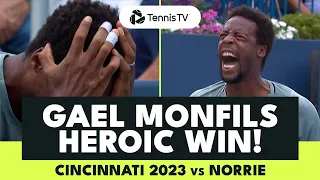 From Agony To Ecstasy: Gael Monfils Overcomes Injury vs Norrie | Cincinnati 2023