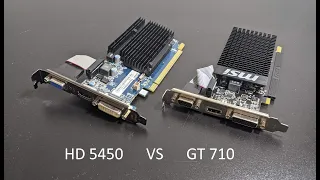 Low Power Server Graphics GT 710 vs HD 5450 comparison