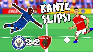 🔵KANTE SLIP! MARTINELLI GOAL!🔴 (Chelsea vs Arsenal 2-2 -the cartoon! Goals highlights Luiz Red 2020)