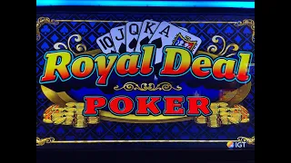 Video Poker: Royal Deal Bonus Poker Deluxe Session - 50 Cent Machine