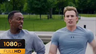 "On your left" Steve & Sam Running Scene | Captain America: The Winter Soldier (2014) HD Clip