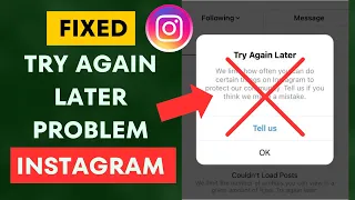 How To Fix Try Again Later Problem On Instagram