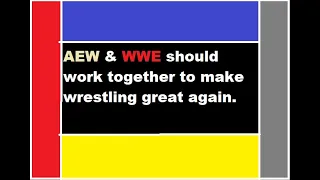 AEW & WWE should work together to make wrestling great again.