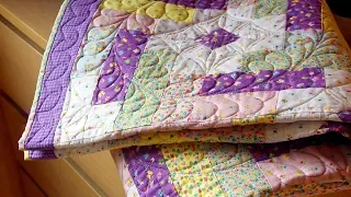 Quilting - "Circle Back" block. Sewing of bed quilt (+sizes)