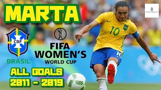 Marta | All Goals in FIFA Women's World Cup (2011-2019) for Brazil